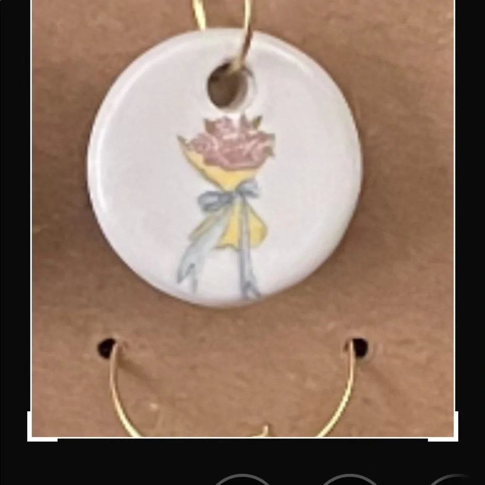 🦋  Rae Dunn box set of 6 ceramic wine glass charms 🦋